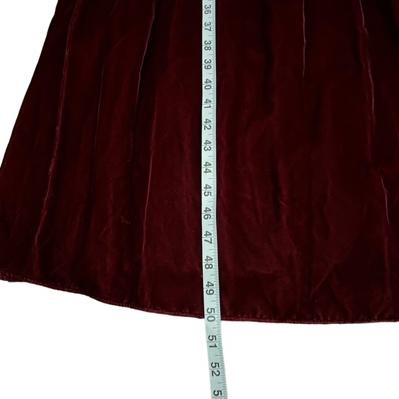 Vintage ILGWU 1980's Wine Velvet Bow V Back Party Dress Union Made Women's Sz 6 - Picture 14 of 16
